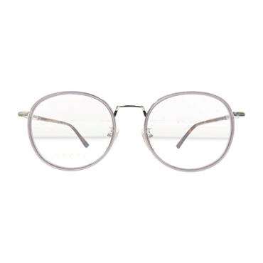 銀/棕色 鍍金 透明鏡片 眼鏡【GUCCI 古馳】 GG03930K
