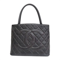 黑色 荔枝紋牛皮 復刻版 手提包 A01804 (無卡)【CHANEL 香奈兒】 A01804