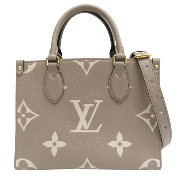 奶灰色 牛皮 OnTheGo PM 兩用包【LOUIS VUITTON LV 路易威登】 M45779