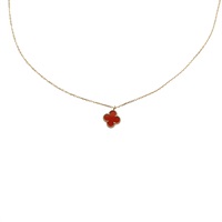 18K玫瑰金 紅玉髓 Sweet Alhambra 項鏈【Van Cleef & Arpels 梵克雅寶】 VCARN59M00