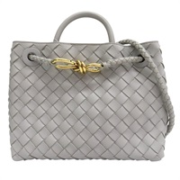 灰色 羊皮編織 Andiamo 两用包【BOTTEGA VENETA BV 寶緹嘉】 766014VCPP11505