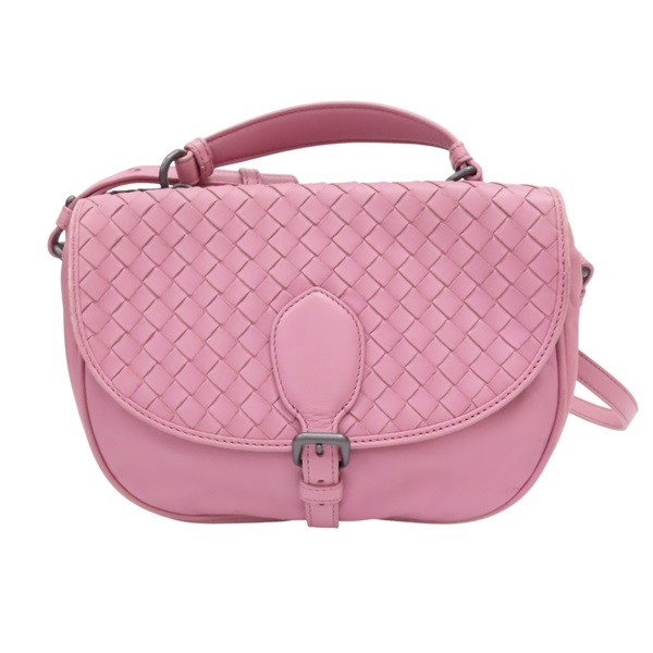 粉色 編織牛皮 Crossbody 肩背包【BOTTEGA VENETA BV 寶緹嘉】 808026