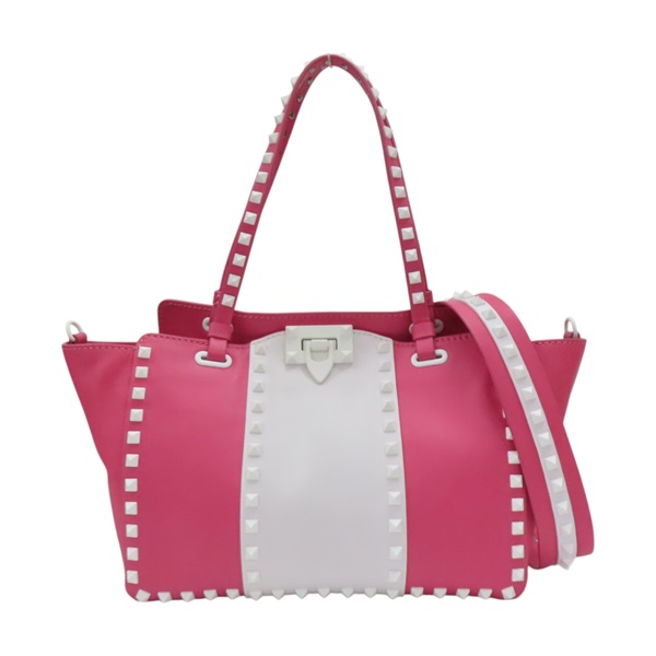 粉白色 牛皮 Rockstud 兩用包【Valentino 范倫鐵諾】