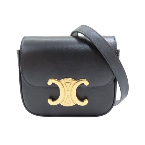 黑色 牛皮 MINI CLAUDE 小包 肩背包【CELINE 賽琳】 10I513DPV