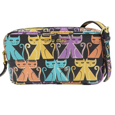 多種顏色 帆布 Cat 肩背包【MIU MIU 繆繆】 5NF011-MADRAS-CAT