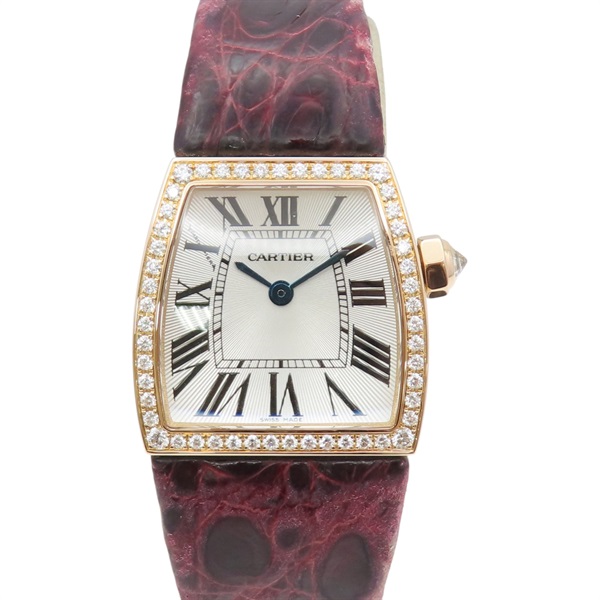 白色錶盤 18K黃金 紅色 牛皮錶帶 La Dona de Cartier SM 腕錶【Cartier 卡地亞】 WE600651