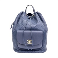 深藍色 牛皮 Daily Round 後背包【CHANEL 香奈兒】