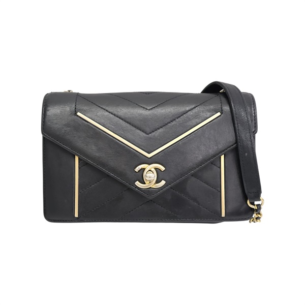 黑色牛皮 mini chain 鍊帶 肩背包 A84362 無卡【CHANEL 香奈兒】 A84362