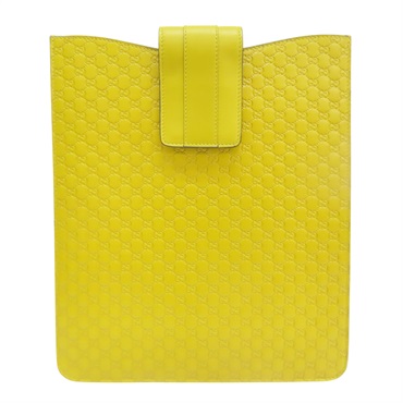 芥末黄 壓紋牛皮 iPad 保護套【GUCCI 古馳】 256575-3661
