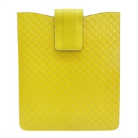芥末黄 壓紋牛皮 iPad 保護套【GUCCI 古馳】 256575-3661