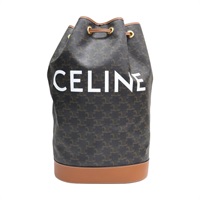 棕色 Triomphe 帆布 Sailor 水桶包 後背包【CELINE 賽琳】 191532BZK.04LU