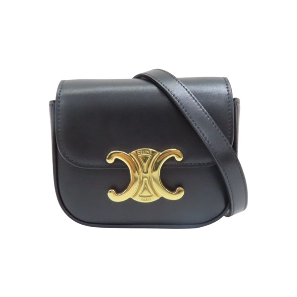 黑色 牛皮  Mini Cloude 肩背包【CELINE 賽琳】 101513DPV.38NO