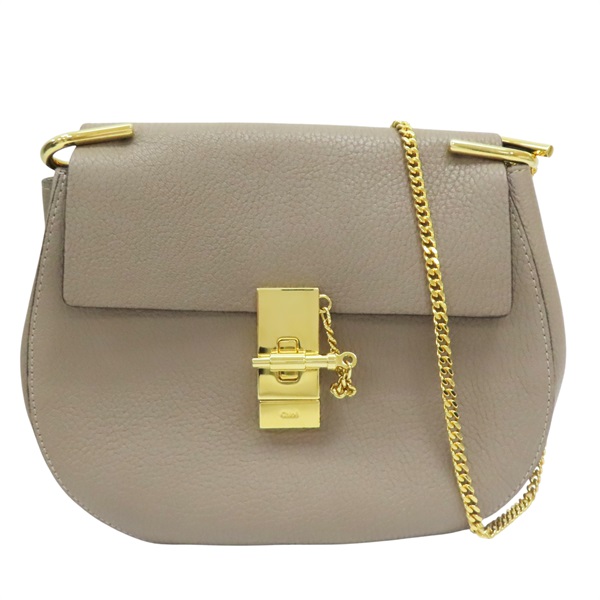 奶茶色 牛皮 肩背包【Chloe 克羅伊】