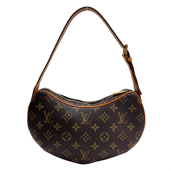 棕色 原花帆布 Pochette Croissant 肩背包 【LOUIS VUITTON LV 路易威登】 M51510