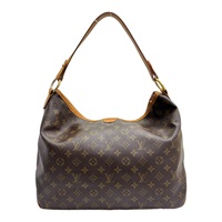 棕色 原花帆布 Delightful MM 肩背包【LOUIS VUITTON LV 路易威登】 M50156