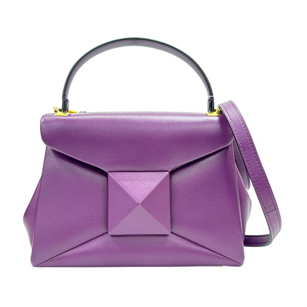 紫色 羊皮 One Stud Top Handle 兩用包【Valentino 范倫鐵諾】 1W2B0K83HHX