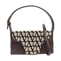 棕色 印花帆布 山羊皮 Le Grand Deuxieme 兩用包【Valentino 范倫鐵諾】 2W2B0L25JSQ