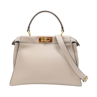 淺褐色 牛皮 Peekaboo 兩用包【FENDI 芬迪】 8BN290