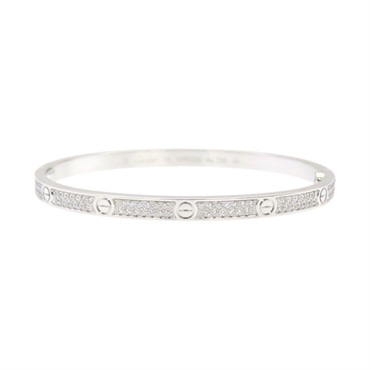 18K白金 鑽石 Love Bracelet pave diamonds 手環【Cartier 卡地亞】 N6726517