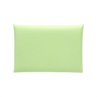 牛油果綠色 EPSOM牛皮 Calvi Duo 卡夾 名片夾 B刻【HERMES 愛馬仕】 H082977CK