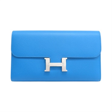 佛羅里達藍 EPSOM牛皮 Constance 長夾 A刻【HERMES 愛馬仕】 H063626CK