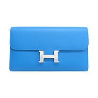 佛羅里達藍 EPSOM牛皮 Constance 長夾 A刻【HERMES 愛馬仕】 H063626CK