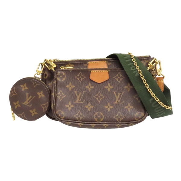 棕色 原花帆布 Multi Pochette Accessoires 肩背包【LOUIS VUITTON LV 路易威登】 M44813