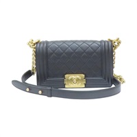 黑色 菱格紋 羊革 Boy 20 鏈帶 肩背包【CHANEL 香奈兒】 A67085