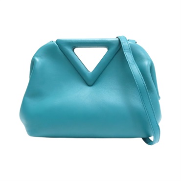 藍綠色 牛皮 Small Point 肩背包【BOTTEGA VENETA BV 寶緹嘉】 658476