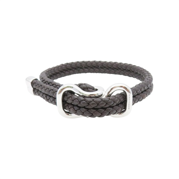 棕色 編織羊皮 Leather 手環【BOTTEGA VENETA 寶緹嘉】 829387V507C2113