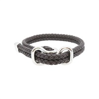 棕色 編織羊皮 Leather 手環【BOTTEGA VENETA 寶緹嘉】 829387V507C2113