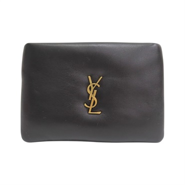 黑色 羊皮 Calyso 收納袋【SAINT LAURENT YSL 聖羅蘭】 778868
