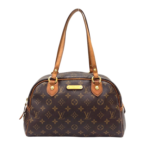 棕色 原花帆布 Montorgueil PM 肩背包【LOUIS VUITTON LV 路易威登】 M95565