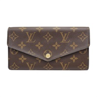 棕色 原花帆布 Sarah 錢包 扣式 長夾【LOUIS VUITTON LV 路易威登】 M62234