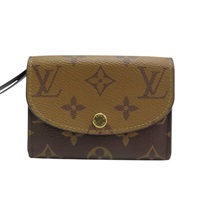 棕色 原花帆布 PORTE-MONNAIE ROSALIE 二折短夾【LOUIS VUITTON LV 路易威登】 M82333
