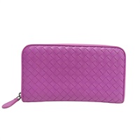 紫色 編織牛皮 拉鍊長夾【BOTTEGA VENETA BV 寶緹嘉】 510643