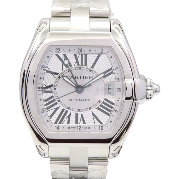 銀色錶盤 不鏽鋼 Roadster GMT 腕錶【Cartier 卡地亞】 W62032X6