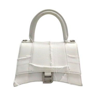 白色 單寧布 Hourglass 兩用包【BALENCIAGA 巴黎世家】 593546