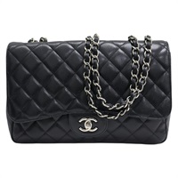 黑色 荔枝紋 牛皮 COCO Jumbo 30 肩背包 鍊帶 (無卡)【CHANEL 香奈兒】 A58600