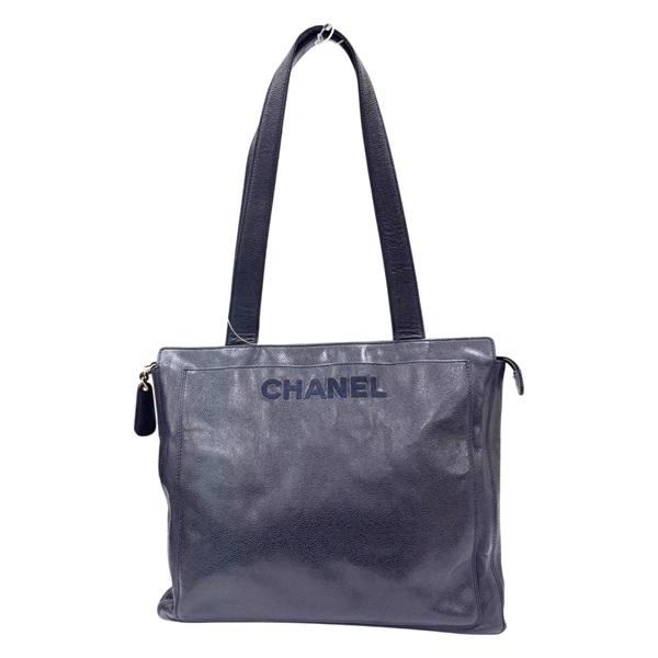 藍色 牛皮 肩背包 托特包【CHANEL 香奈兒】