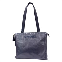 藍色 牛皮 肩背包 托特包【CHANEL 香奈兒】