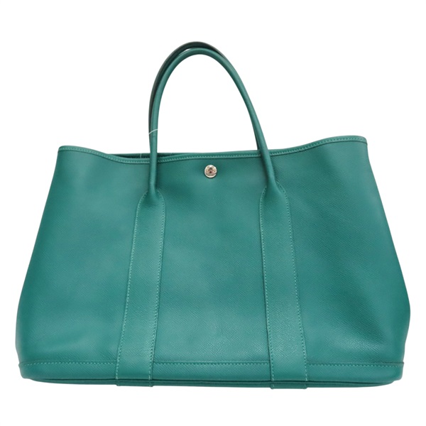 絲絨綠 Epsom牛皮 Garden Party 36 手提包 A刻【HERMES 愛馬仕】 H051559CK