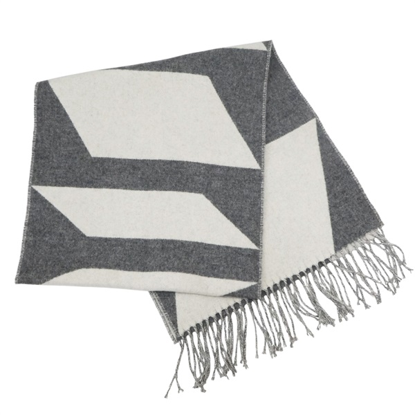 灰色 喀什米爾 圍巾【HERMES 愛馬仕】