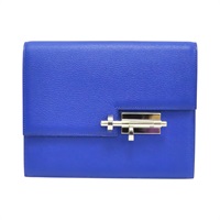 藍色 山羊皮 Verrou clutch 手拿包 A刻【HERMES 愛馬仕】