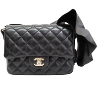 黑色 羊皮 肩背包 淡金釦【CHANEL 香奈兒】 AS1737