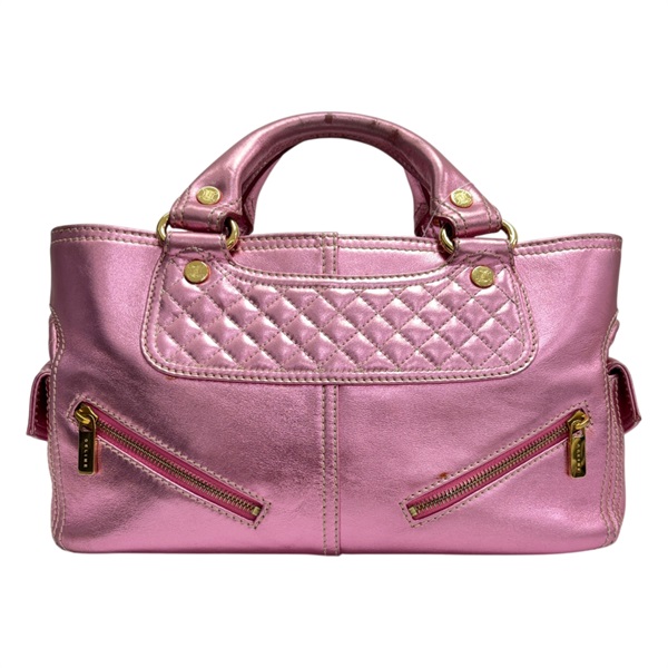 粉紅色 皮革 boogie bag 手提包 金和 【SAINT LAURENT YSL 聖羅蘭】 CE00/34