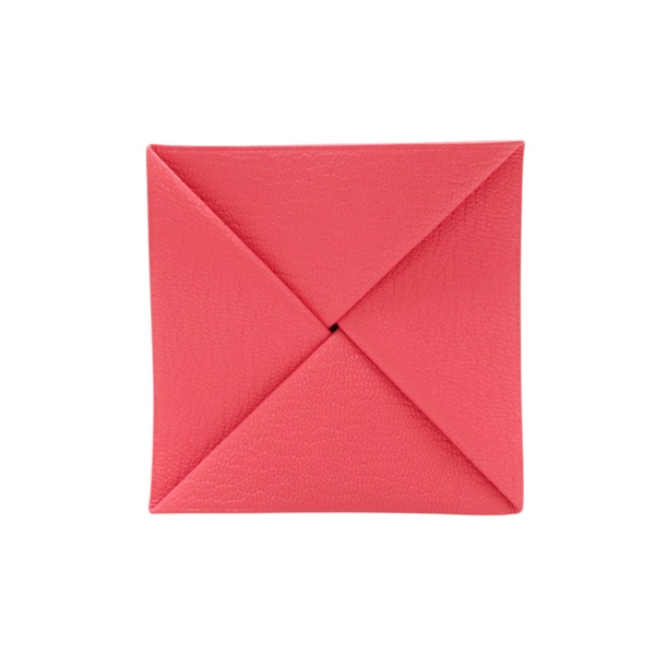 唇膏粉 Chevre 山羊皮 Zoulou GM 零錢包 T刻【HERMES 愛馬仕】 032803CA