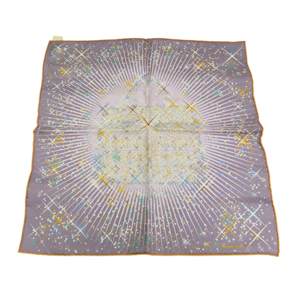 灰色系 閃光圖案 絲綢 方巾【HERMES 愛馬仕】 892640S