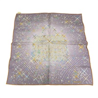 灰色系 閃光圖案 絲綢 方巾【HERMES 愛馬仕】 892640S