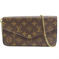 棕色 原花 PVC塗層帆布 Pochette Felicie【LOUIS VUITTON LV 路易威登】 M61276